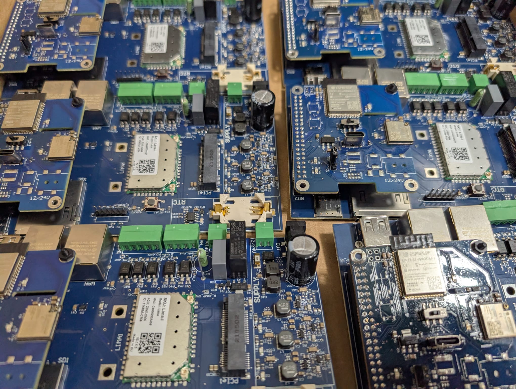 Batch of industrial gateway and border-router boards
