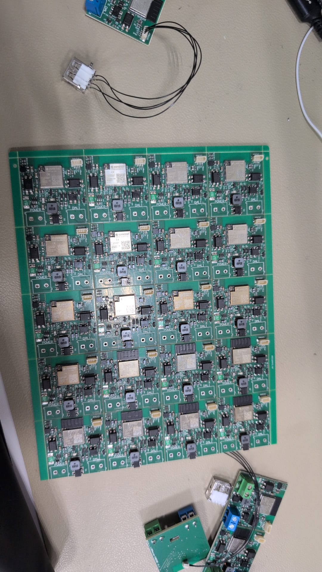 Panelized lighting control PCBs