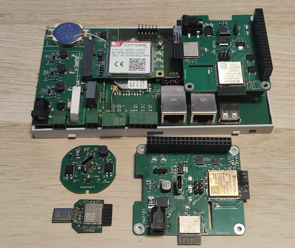 Gateway, border router and lighting control nodes